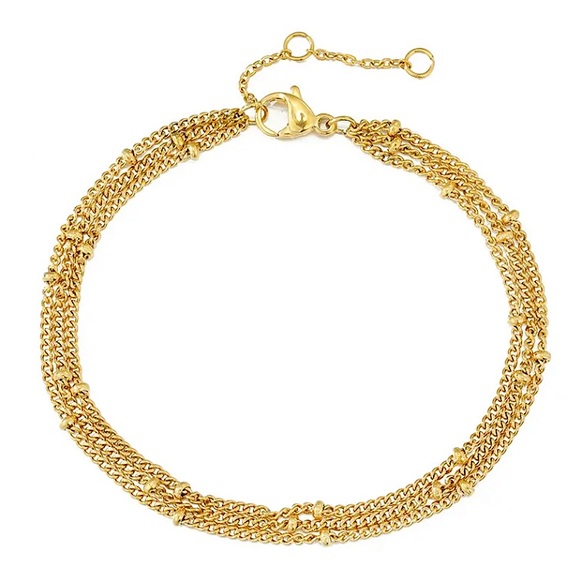 ⚜️𝟯𝟬%𝗢𝗙𝗙 𝗯𝘂𝗻𝗱𝗹𝗲𝘀 𝟯+⚜️ NEW 3 Layered Stainless Steel Bracelet - Picture 12 of 14